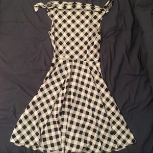Black and white plaid flowy dress by sisjuly
